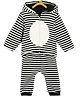 MINI KLUB Cotton Blend Full Sleeves Striped Coordinate Set - Black & White