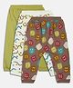 MINI KLUB Cotton Pack Of 3 Smiley Printed & Solid Pants - Multi Colour