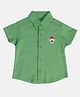 MINI KLUB Cotton Half Sleeves Dog Printed Shirt - Green