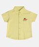MINI KLUB Cotton Half Sleeves Crocodile Printed Shirt - Yellow