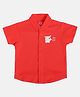 MINI KLUB Cotton Half Sleeves Animal Printed Shirt - Red