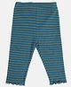 MINI KLUB Cotton Glitter Striped Leggings - Blue