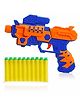 Aditi Toys Hi-Arm Soft Bullet Gun Toy - Safe Plastic Gun with 10 Bullets, Effective Range of 40 Feet, Ideal for Kids Above 7 Years, BIS Approved