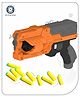 Aditi Toys High-Performance Six-Fire Soft Bullet Toy Gun - Rotating Drum Blaster with 10 Soft Bullets, Accurate Upto 45 Feet, BIS Approved