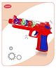 Aditi Toys Transparent Gear Gun Toy for Kids, Electric Concept Gear Gun with Moving Gears, Vibration, Music & Lights for Kids Above 3 Years, BIS Approved (Red)