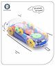 Aditi Toys Transparent Gear Car Toy - Electric Music and Light Car for Kids, 3D Concept with 360-Degree Rotation (Dark Blue)