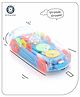Aditi Toys Transparent Gear Car Toy - Fun 3D Rotating Plastic Car with Music and Lights for Kids (Sky Blue)