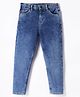 Kookie Kids Woven Full Length Solid Denim Jeans - Light Blue