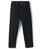 Kookie Kids Woven Full Length Solid Denim Jeans - Black