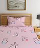 Ambra Linens Kids Bed Sheet Set, Rabbit print-Pink