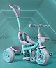 Tricycle with Parental Push Handle | BIS Certified| Non Slip Pedals| Easy Grip Handles| Safety harness| Foldable Footrest| Storage Basket| Easy Assembly - Sea Green