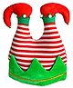 Little Surprise Box Christmas Theme Velvet Elf Legs Designed Striped Cap - Multi Colour