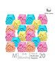 Chirsh Baby Cloth Diapers/Nappies Washable & Reusable Cotton Cloth Nappies With String (0-6 Months, Pack Of 20) Medium- Multi Color