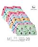 Chirsh Baby Cotton Cloth Nappies New Born Baby Washable & Reusable Cloth Diapers/Nappies Classic Cloth Nappy With String (0-6 Months, Pack Of 20) Medium- Multi Color
