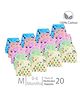 Chirsh New Born Baby Cloth Diapers Washable & Reusable Cotton Cloth Nappies Infants Langots With String (0-6 Months, Pack Of 20) Medium- Multi Color