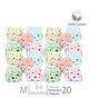 Chirsh Unisex Baby Cloth Diapers/Nappies Washable & Reusable Organic Cotton Cloth Nappy Cloth Nappies With String (0-6 Months, Pack Of 20) Medium- Multi Color