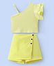 Mark & Mia Sleevesless Textured Top & Skorts Set - Yellow