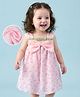 Mark & Mia Sleeveless Dress With Fruit Print & Bow Applique - Pink