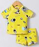 Mark & Mia Half Raglan Sleeves Two Piece Swimsuit with Space Theme Print - Yellow