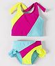 Mark & Mia Sleeveless Cut & Sew Designed Two Piece Swimsuit with Bow Detailing - Pink