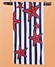 Pine Kids Terry Knit Towel with Star Print L 121 x B 60 cm - White & Red