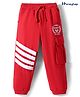 Honeyhap Premium  100% Cotton Knit Full Length Lounge Pant with Bio Finish Brave Print - High Risk Red