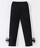 Mark & Mia Viscose Solid Color Leggings with Bow Applique - Black