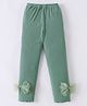 Mark & Mia Viscose Solid Color Leggings with Bow Applique - Mint