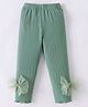 Mark & Mia Viscose Solid Color Leggings with Bow Applique - Mint