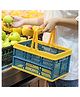 FLAZE  Folding Storage Crate, Stackable Grocery Bin Container with Handle Used for Groceries Car Trunk Storage
