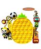 AKN TOYS Pop It Shape Sling Bag , Silicone Adorable Bag with 2 Straps ,Cute Keychain , Shoulder Bag , Fidget Purse for Girls , Boys Kids Stress Relief Toys, Multicolor (Pineapple)