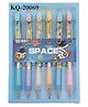 AKN TOYS Space Astronaut Theme Single Color Ball Pens Gift Pack for School Kids Boys and Girls, Birthday Gifts- Pack of 1 Containing 6 Pens