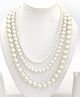 Aabacus Pearls Embellished Three Layered Adjustable Ethnic Style Necklace - Off White