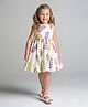 Bonfino Cotton Knit Sleeveless Dress with Popsicle Print - Off White