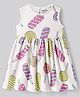 Bonfino Cotton Knit Sleeveless Dress with Popsicle Print - Off White