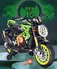 Fab N Funky BEN-10 Kids 800CC Battery Operated Ride On Bike with Hand Acclerator Music & Lights -Green
