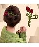 LYKAA Stylish Hair Clutcher for Women | Handmade Alloy Floral Clips | Trendy Korean Hair Accessories - Pack Of 1