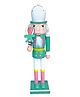 Little Surprise Box Wooden Pastel Green Baloon Nutcracker self standing Christmas Table Decor 15 inch