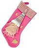 Little Surprise Box Pink Beard Gnome Christmas Stocking for Gifts and Christmas Décor - 16 Inches