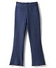 Kookie Kids Cotton Lycra Knit Full Length Solid Wide Leg Legging With Rib - Navy Blue