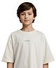 Rare Ones Cotton Half Sleeves The Noble Text Printed Tee - Off White