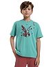 Rare Ones Cotton Half Sleeves Brand Name Printed Tee - Green