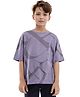 Rare Ones Cotton Half Sleeves Alphabets Printed Tee - Purple