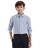 Rare Ones Full Sleeves Alphabets Printed Shirt - Blue