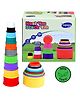 Toysaga Nest Em Stack Em, 10 Multicolor Nesting and Stacking Cups | Build Up Beakers | 10 Stamps for DIY Activities | Color, Sort & Count | Fun Pre-School Toy for Kids | Bath and Beach Toy