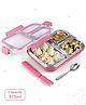 Unique King 3 Compartments Stainless Steel Big Size Lunch box|Airtight|BPA Free|100% Food Grade|Reusable|Recyclable|Perfect for School, Travel & Outdoors|575 ml- Red
