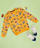 Pantaloons Junior Cotton Full Sleeves Animals Printed Sweatshirt - Banana Cream