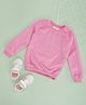 Pantaloons Junior Full Sleeves Fur Detailed Sweatshirt - Pink