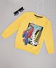 Pantaloons Junior Marvel Avengers Featuring Full Sleeves Characters Printed Sweatshirt - Yellow