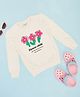 Pantaloons Junior Full Sleeves Floral Applique Detailed Sweatshirt - White